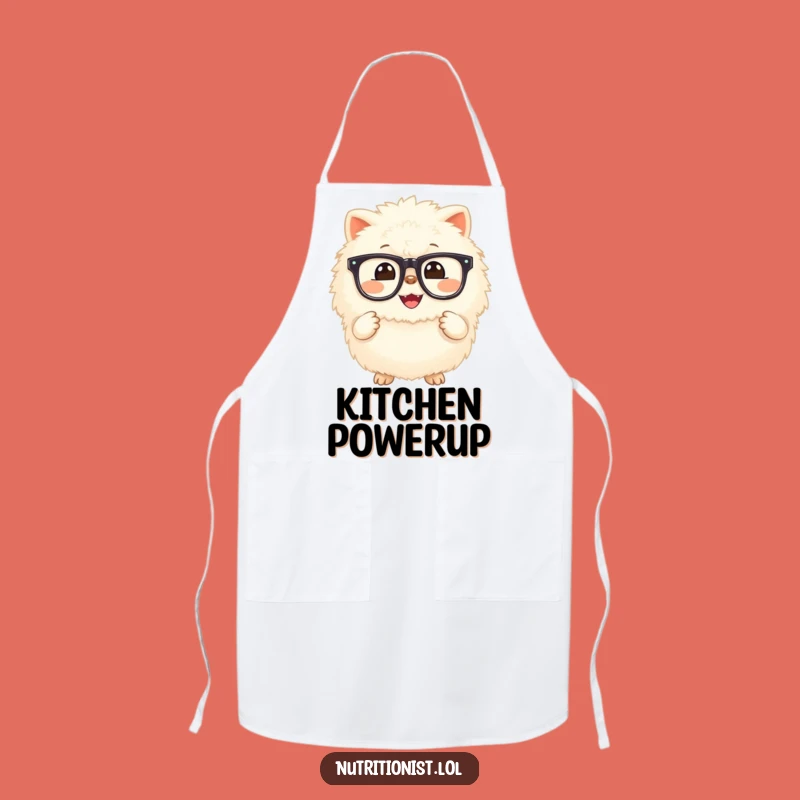 Funny Supplement Creature Apron: Cook with Cheer and a Glowing Health Buddy