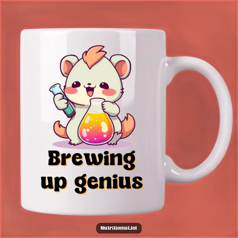Funny Lab Creature Mug: Enthusiastic Scientist for Your Morning Brew Fun