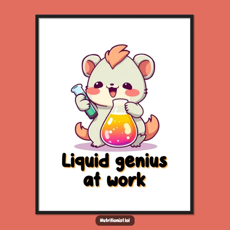 Funny Lab Creature Digital Print: Instant Science Art for Your Space