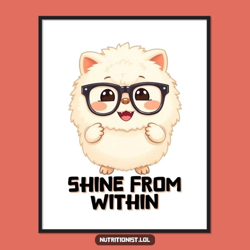 Funny Supplement Creature Poster: Cheerful Art for Your Health-Focused Space