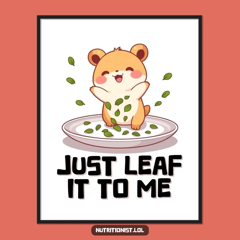 Funny Free Printable Wall Art: Leaf Sprinkling Creature, Hilarious Downloadable Art!