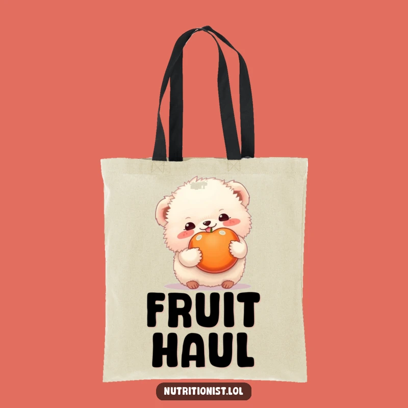 Funny Fluffy Creature Fruit Tote Bag: Carry Your Treats with Joy